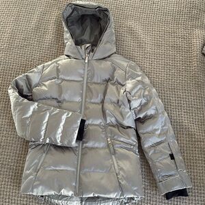 Spyder girls Silver Puffer winter ski Jacket